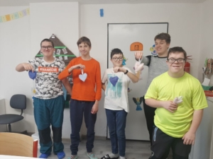 valentýnská srdíčka z látky