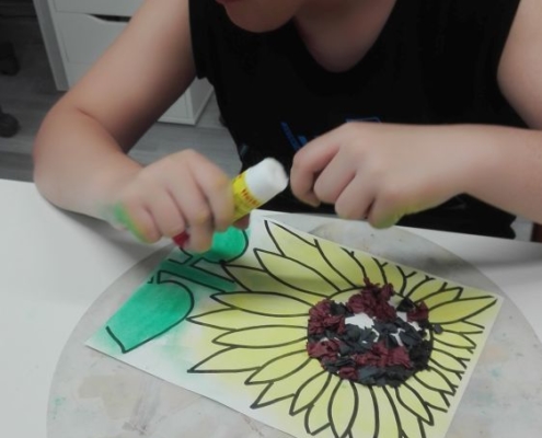 vyráběli jsme zářivou slunečnici