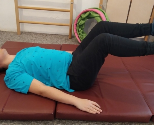 zacvičili si pár jógových pozic