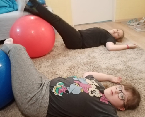 Několik fotografií z rehabilitačního cvičení