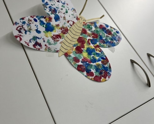 tento týden jsme vytvořili barevné motýly