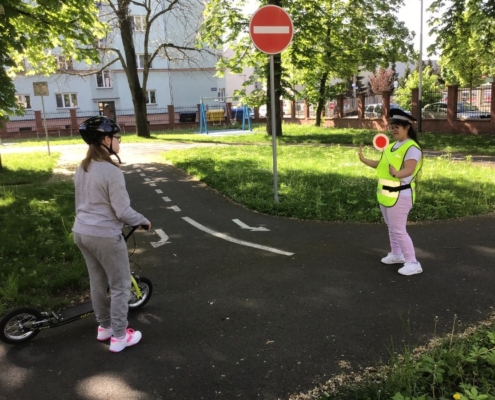 Dnes jsme navštívili dopravní hřiště na ulici Orebitská