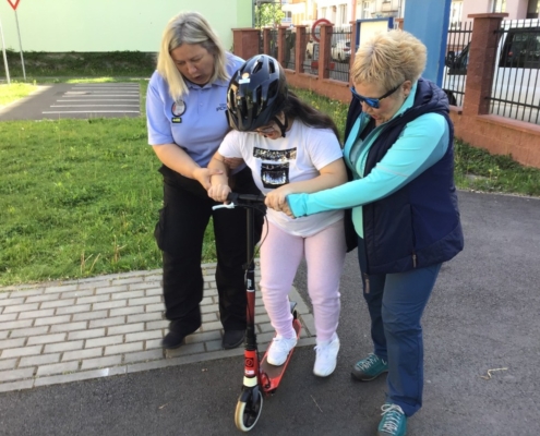 Dnes jsme navštívili dopravní hřiště na ulici Orebitská