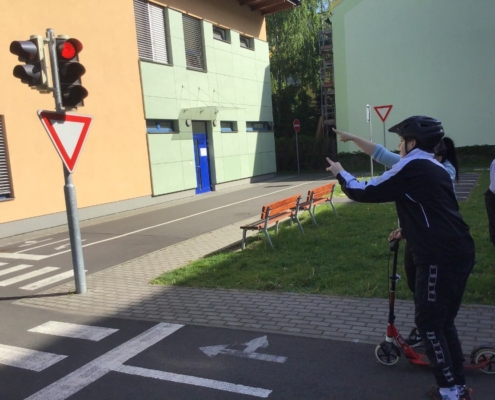 Dnes jsme navštívili dopravní hřiště na ulici Orebitská