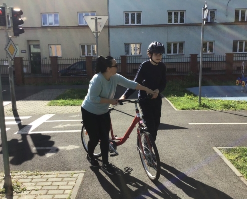 Dnes jsme navštívili dopravní hřiště na ulici Orebitská