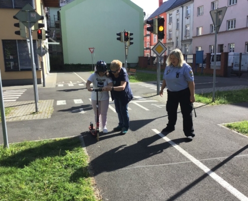 Dnes jsme navštívili dopravní hřiště na ulici Orebitská