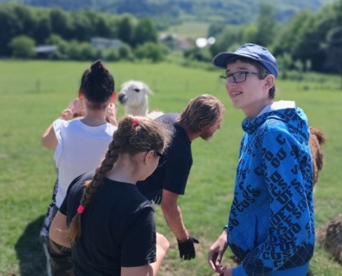 dnes jsme navštívili farmu v Kozlovicích