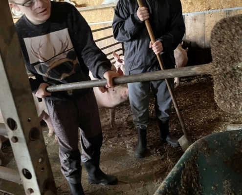 Dnes jsme se třídou E navštívili farmu v Kozlovicích