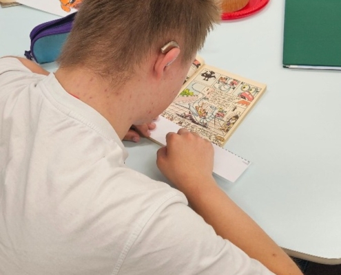 Par fotek z výuky, solná jeskyně a plavání