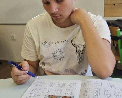 žáci pilně pracovali, jak je vidět na snímcích