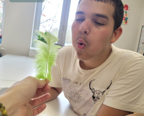 Hodiny byly zaměřené na oromotoriku i na povídání