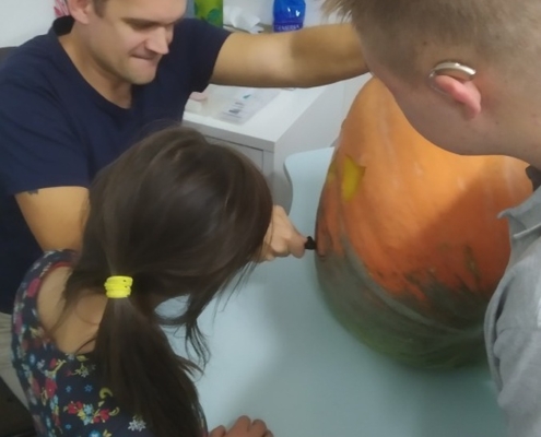 Děti dlabání moc bavilo