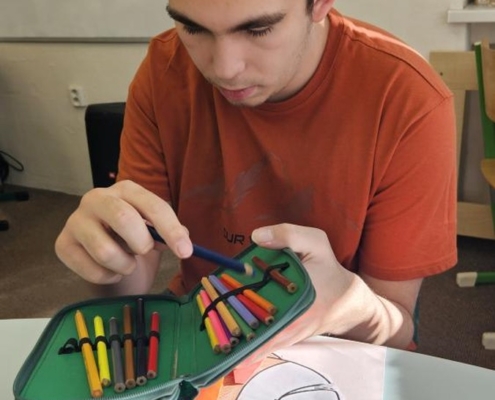 Tento týden jsem byli zase v Pokroku, pilně se učili