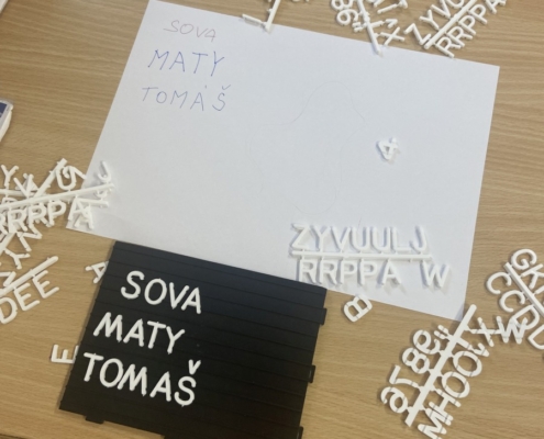 Výuka čtení, práce s hláskou E