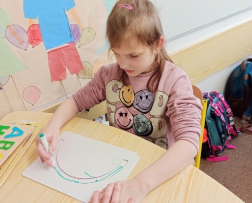 Matematika, psaní, práce na interaktivní tabuli