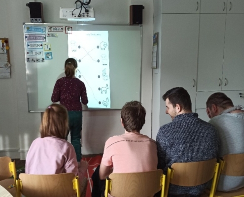 Matematika, psaní, práce na interaktivní tabuli
