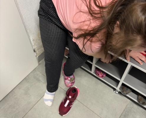 nácvik oblékání s následnou procházkou na hřiště