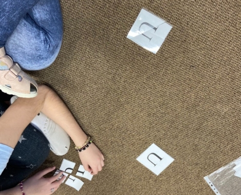 skládání hlásek podle vzoru. Matematika, sčítání