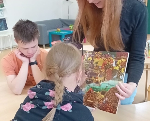 interaktivní program v knihovně Jiřího Trnky