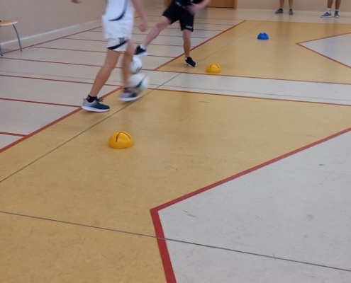 Za odměnu probíhal s tělocvik fotbalovým míčem