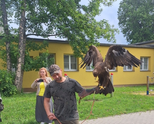Ve čtvrtek se třída C zúčastnila zajímavé přehlídky dravců na zahradě