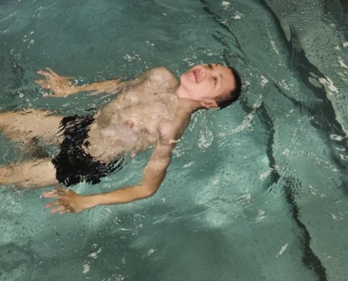 Pokrok a užila si skvělou hodinu v bazénu