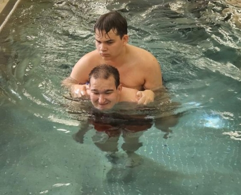 Pokrok a užila si skvělou hodinu v bazénu