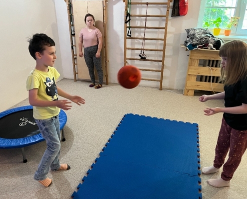 Malá tělocvična a cvičení s Katkou
