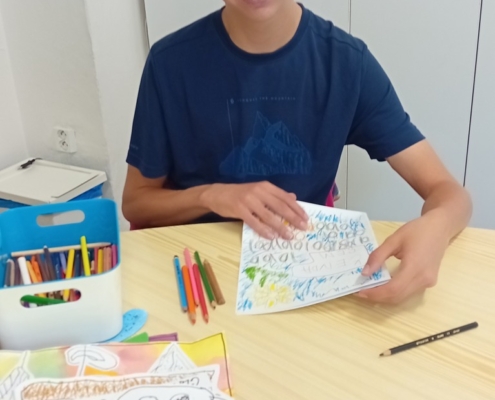 dnes žáčci relaxovali při vybarvování mandal