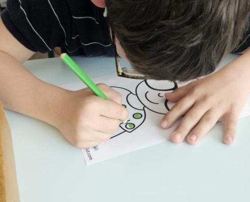 Bazén v Pokroku,  návštěva Minikina,  závěrečné opakování v matematice, psaní,