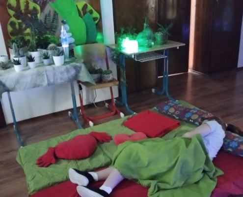 v rámci Výchovy ke zdraví, vytvořili relaxační koutek