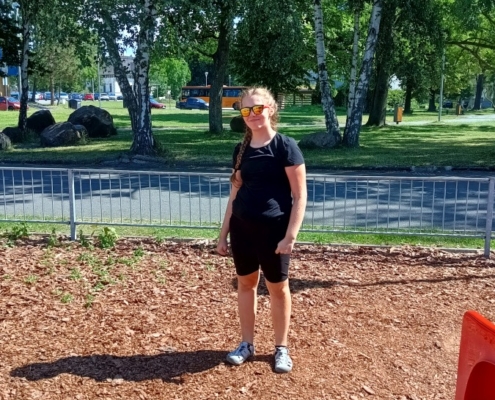Procházka centrem a trénink na hřišti