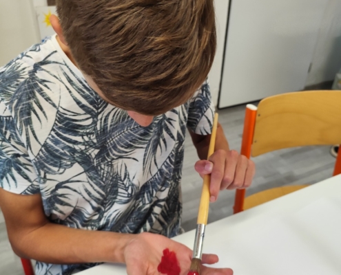 Naše třída D dnes tvořila podzimní strom