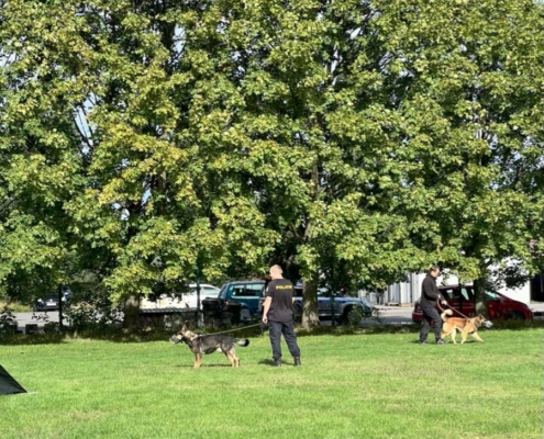 Dnes měly děti možnost zhlédnout ukázku policejního výcviku