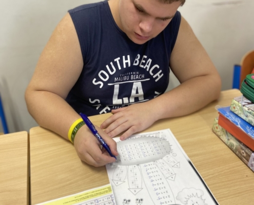 procvičování písmenek, která už známe. Pracovní listy, pastelky, dobrá nálada