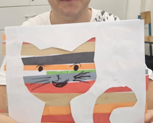 Dnes kluci ve výtvarce pracovali ve dvojicich