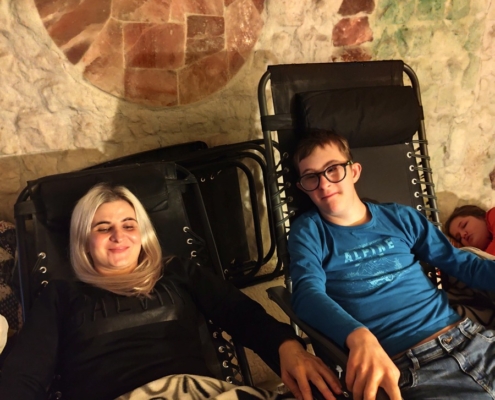 Někteří jen relaxovali, jiní si v soli hráli - prostě paráda