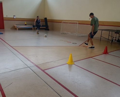 protažení celého těla a potom jsme měli opičí dráhu