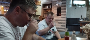 První procházka, nákup v obchodě v Horní Bečvě