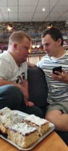 První procházka, nákup v obchodě v Horní Bečvě
