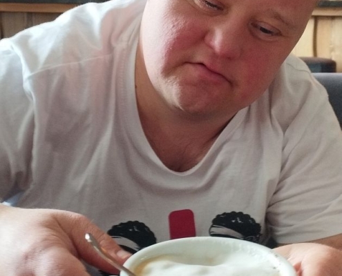 První procházka, nákup v obchodě v Horní Bečvě