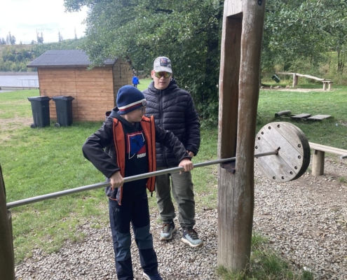 První procházka, nákup v obchodě v Horní Bečvě