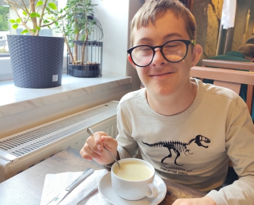 První procházka, nákup v obchodě v Horní Bečvě