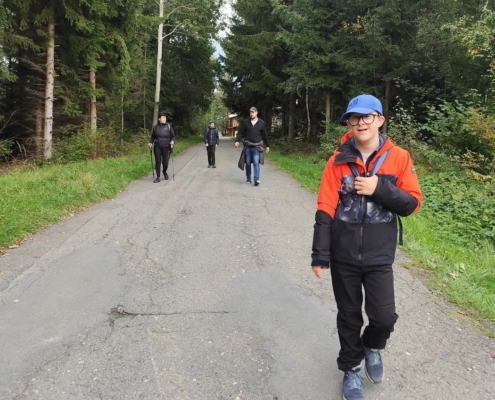 První procházka, nákup v obchodě v Horní Bečvě