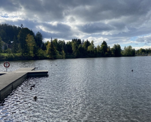 První procházka, nákup v obchodě v Horní Bečvě