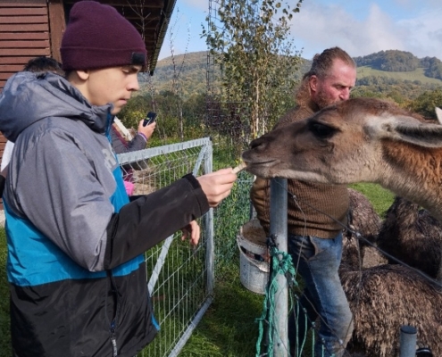 Dnes třída F navštívila farmu v Kozlovicích
