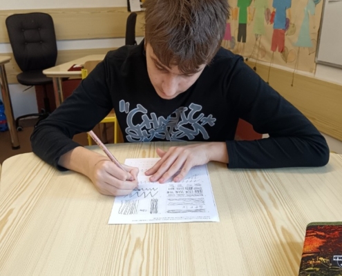 pokračovali v pracovních listech v tématu podzim