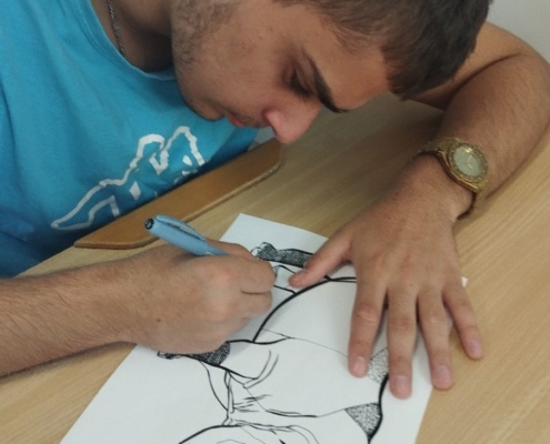 vyzkoušeli práci s linkou do předtištěného obrazu