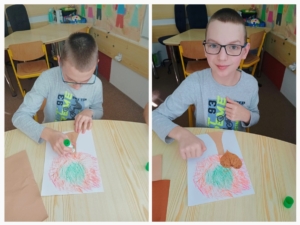 tentokrát vytvořili stromy pomocí podzimního listí
