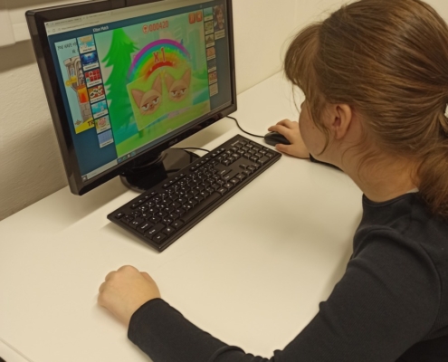 Psaní. Práce na počítači. Grafomotorická cvičení. Pracovní činnosti